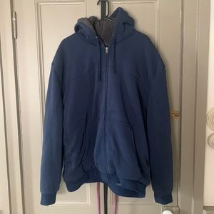 Fleece zip up sweatshirt, XXL, blue, good condition